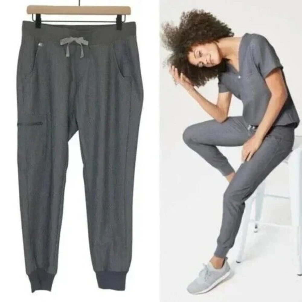 Figs Scrub Pants Womens Size‎ Small Graphite Gray Zamora Jogger Nurse Pockets